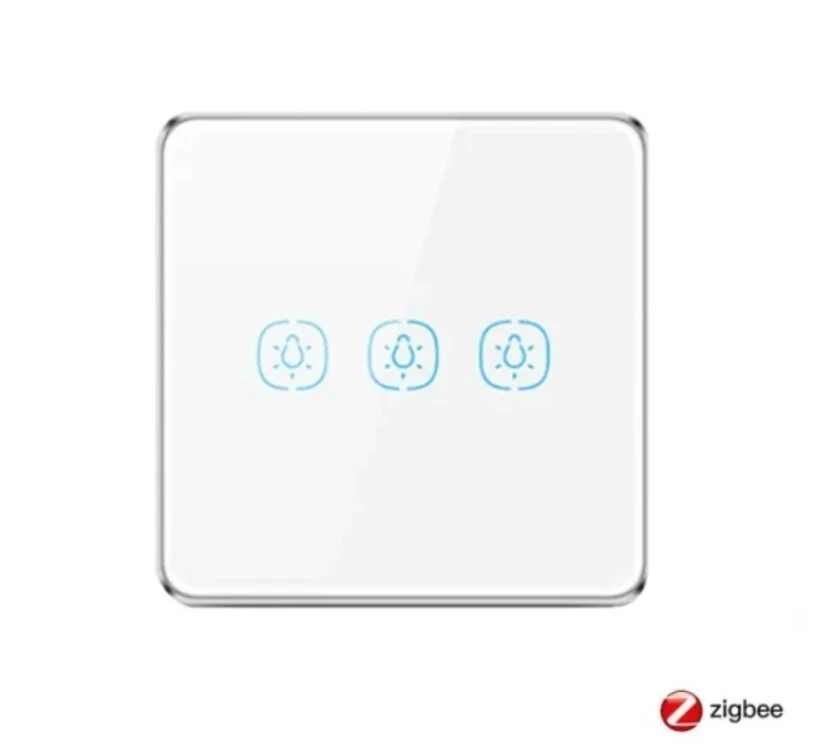 Zigbee Touch Switch 3 Gang White-T2-Z13